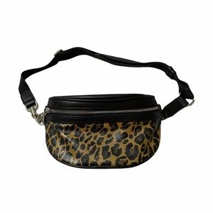 Leopard Print Faux Leather Adjustable Fanny Pack